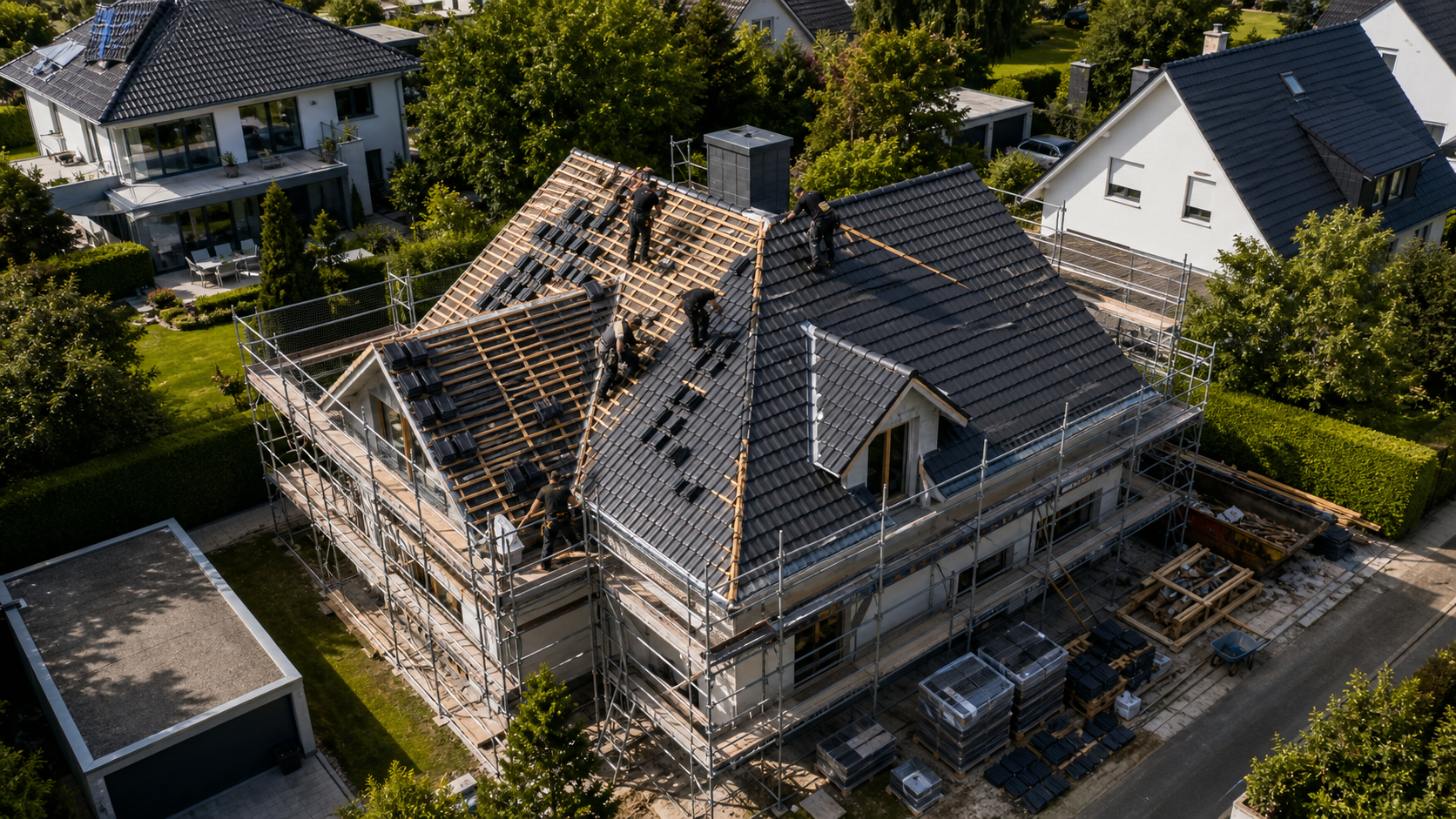 Dachdetail nach der Umdeckung – Qualitätsarbeit