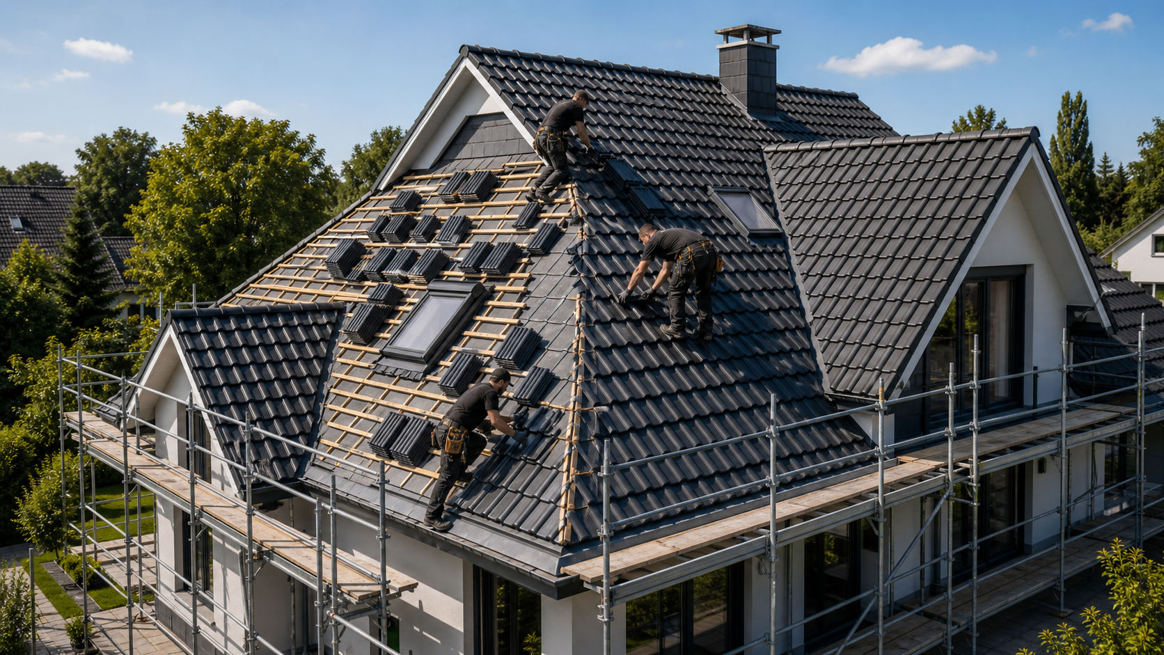 Ziegeldeckung – Firma Krause im Einsatz