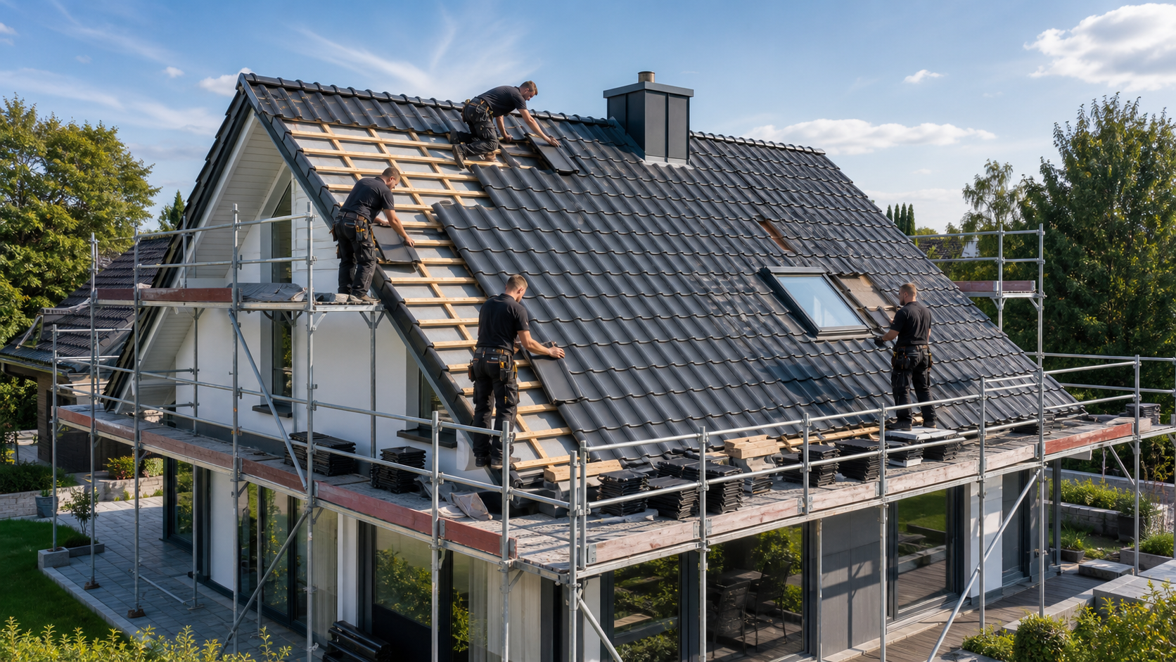 Fertiggestelltes Steildach – Firma Krause Dachdeckermeister