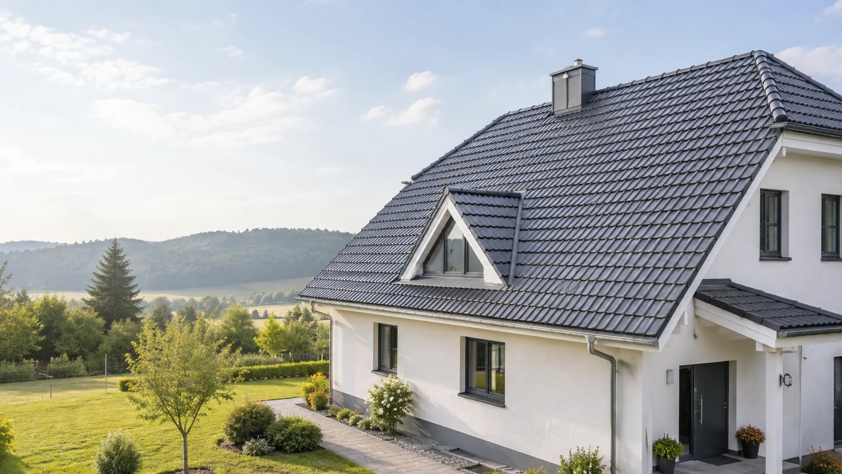 Hochwertig behandelte Dachfläche nach der Nano Top Premium-Beschichtung
